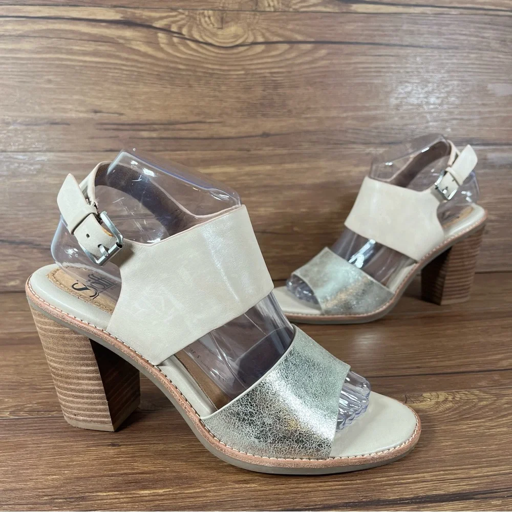 Sofft Pierz Leather Block Heels Sandals Women’s Size 8.5 Shoes